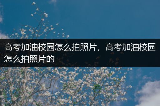 高考加油校园怎么拍照片，高考加油校园怎么拍照片的