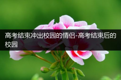 高考结束冲出校园的情侣-高考结束后的校园