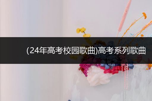 （24年高考校园歌曲)高考系列歌曲