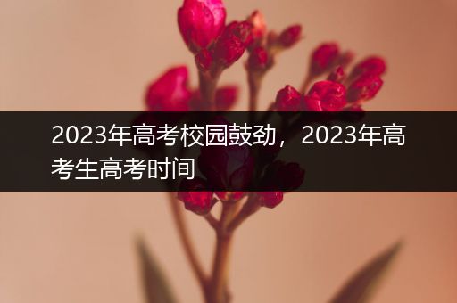 2023年高考校园鼓劲，2023年高考生高考时间