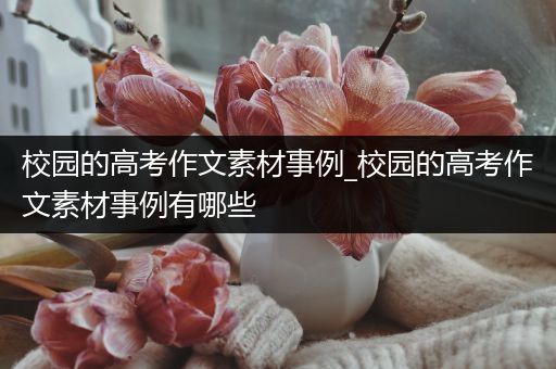 校园的高考作文素材事例_校园的高考作文素材事例有哪些