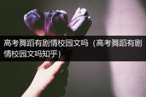 高考舞蹈有剧情校园文吗（高考舞蹈有剧情校园文吗知乎）