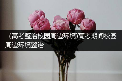 （高考整治校园周边环境)高考期间校园周边环境整治