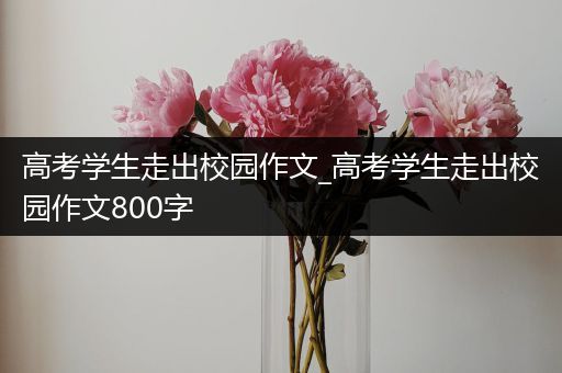 高考学生走出校园作文_高考学生走出校园作文800字