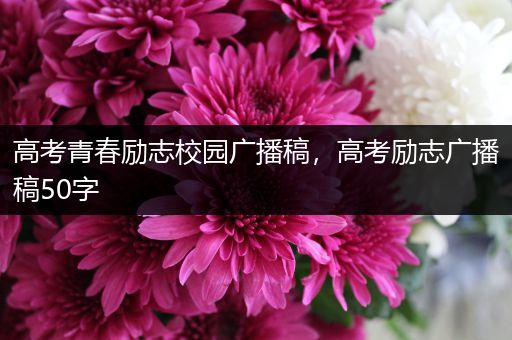 高考青春励志校园广播稿，高考励志广播稿50字