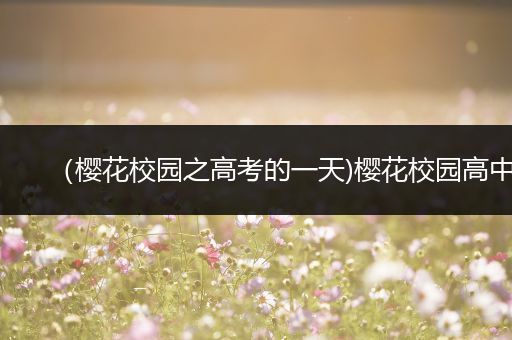 （樱花校园之高考的一天)樱花校园高中