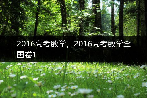 2016高考数学，2016高考数学全国卷1