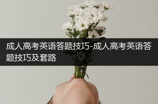 成人高考英语答题技巧-成人高考英语答题技巧及套路