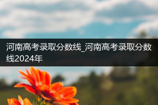 河南高考录取分数线_河南高考录取分数线2024年