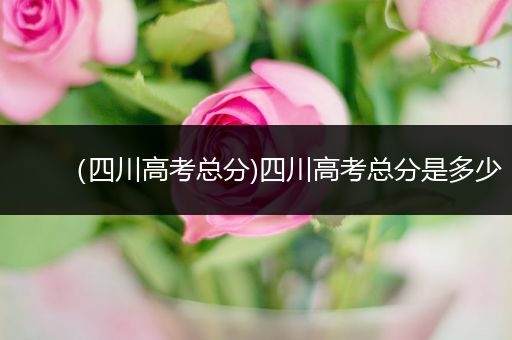 （四川高考总分)四川高考总分是多少