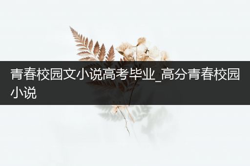 青春校园文小说高考毕业_高分青春校园小说