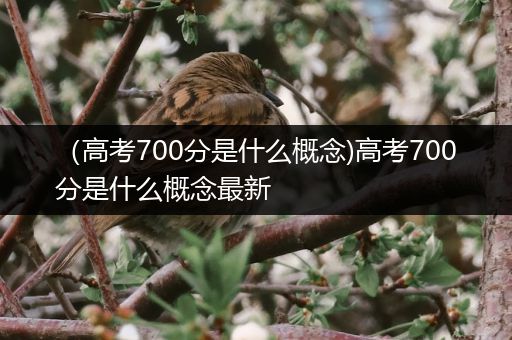 （高考700分是什么概念)高考700分是什么概念最新