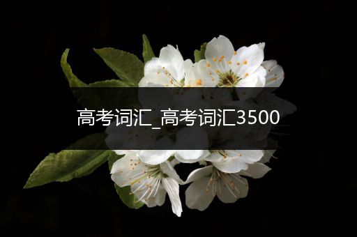 高考词汇_高考词汇3500