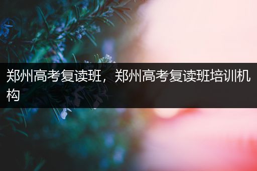 郑州高考复读班，郑州高考复读班培训机构