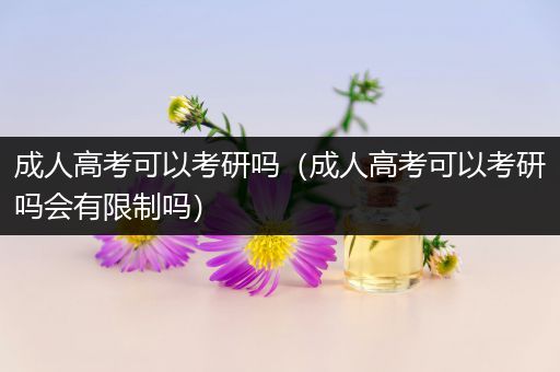 成人高考可以考研吗（成人高考可以考研吗会有限制吗）