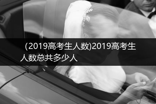 （2019高考生人数)2019高考生人数总共多少人