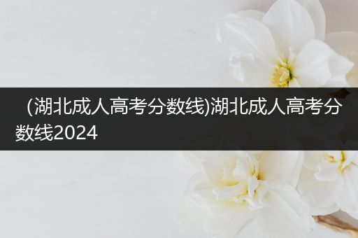 （湖北成人高考分数线)湖北成人高考分数线2024