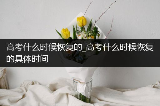 高考什么时候恢复的_高考什么时候恢复的具体时间