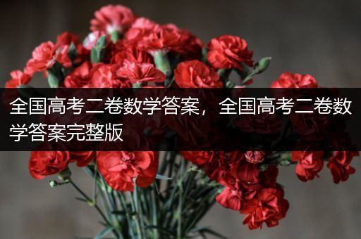 全国高考二卷数学答案，全国高考二卷数学答案完整版