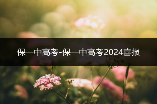 保一中高考-保一中高考2024喜报